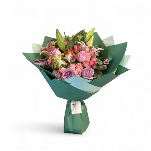 بوكيه ورد بغلاف اخضر بوكيه ورد بغلاف اخضر