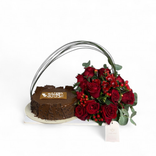 باقة ورد وكيك المميزة باقة ورد وكيك المميزة