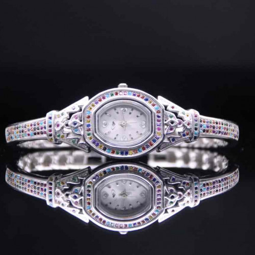 ساعة فضة عيار 925كود(00340700)