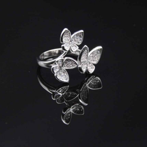 خاتم من الفضة الأصلية عيار 925 كود (00309)