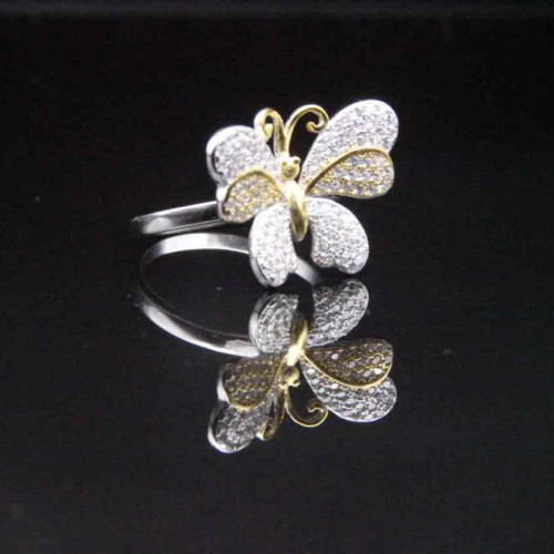 خاتم من الفضة الأصلية عيار 925 كود (00502)