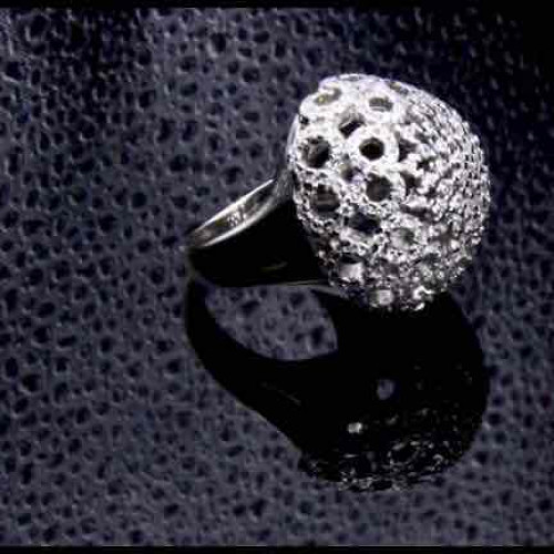 خاتم من الفضة الأصلية عيار 925 كود (001100)