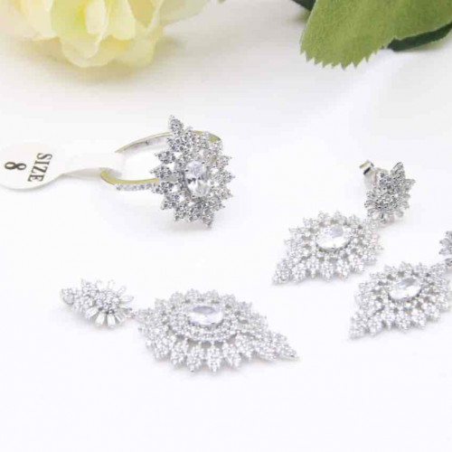 طقم ناعم فضة عيار 925 كود (001306)