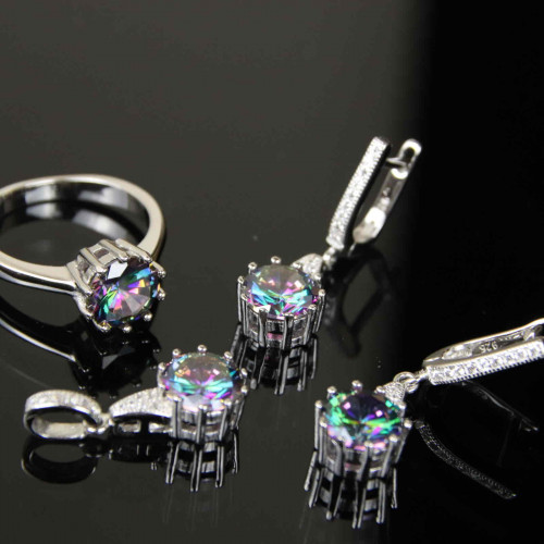 طقم فضة عيار٩٢٥كود(٠٠١١٠٦٠٠)