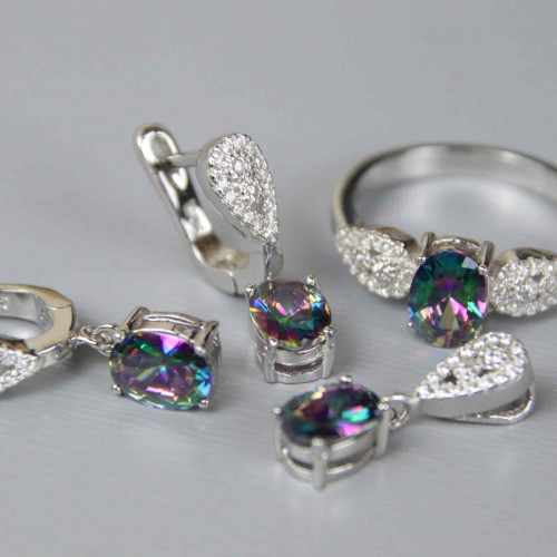 طقم فضة عيار٩٢٥كود(٠٠١٠٠٤٠٠)