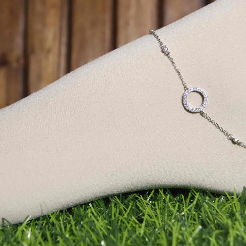 خلخال فضة عيار 925كود(٠٠٢٠١٠٠)