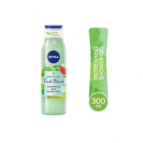 نيفيا جل استحمام فرش بالبطيخ والنعناع وحليب جوز الهند - 300 مل