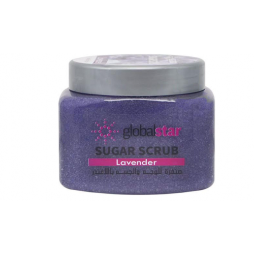 صنفرة سكر للوجه والجسم باللافندر من جلوبال ستار , 600 جرام