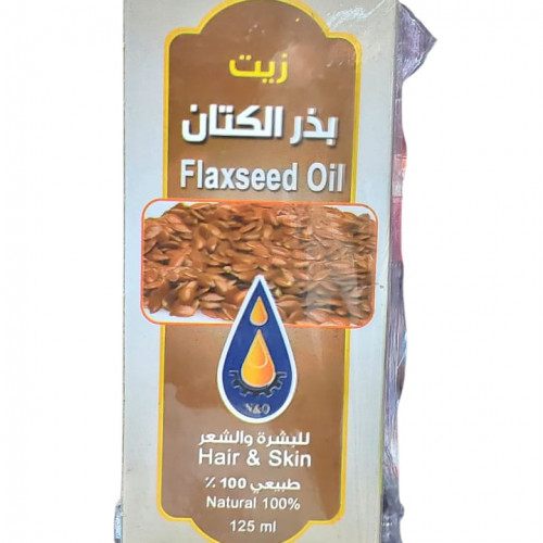 زيت بذر الكتان 125 ملي للبشره والشعر من معاصر الاحلام للزيوت 