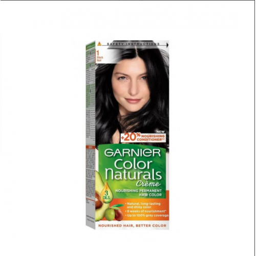 غارنييه كولور ناتشورالز صبغة شعر - أسود 1 غارنييه كولور ناتشورالز صبغة شعر - أسود 1