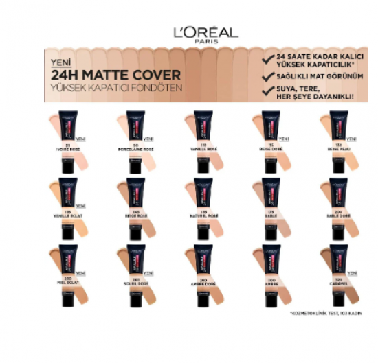 كريم اساس انفاليبل مات من لوريال باريس -GLODEN BEIGE 115