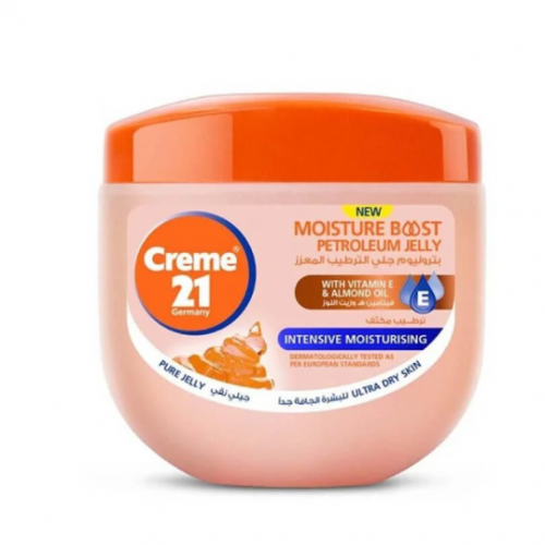 كريم 21 بتروليوم جلي الترطيب المعزز بفيتامين E وزيت اللوز - 300 مل