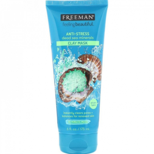 قناع طمي تجميلي مضاد للإجهاد، معادن البحر الميت، 6 أونصات سائلة (175 مل