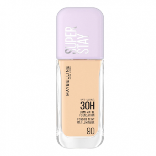  مايبيلين كريم اساس سوبر ستاي يدوم حتى 30 ساعة لومي-مات من نيويورك، تغطية متوسطة كاملة، تركيبة نباتية*، احماض امينية، نياسيناميد، فيتامين E - درجة 90، كل الأنواع