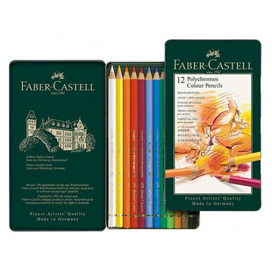 الوان فايبر كاستل  12 لون polychromos  