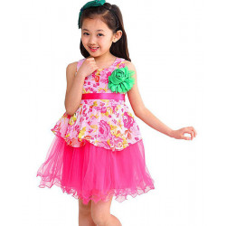 فستان بأدوار زهري