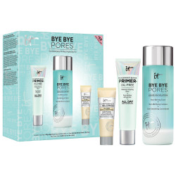 مجموعة ثلاثية لعلاج المسام وازالة اللمعان وتهيئة البشرة وترطيبها من ات كوزمتيك