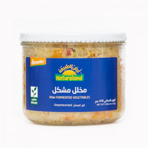 مخلل مشكل 410جم عضوي ارض الطبيعة