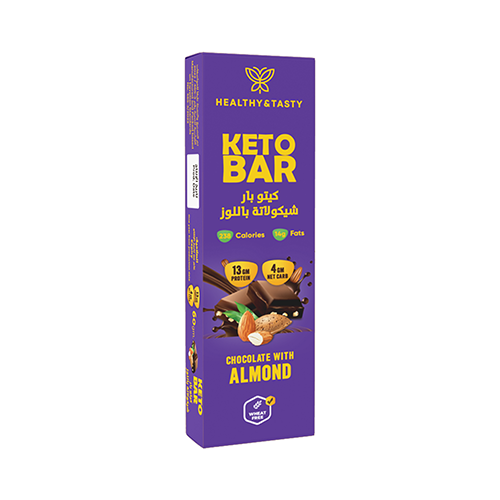  كيتو بار شيكولاتة باللوز 60جم بيست ناتشورال