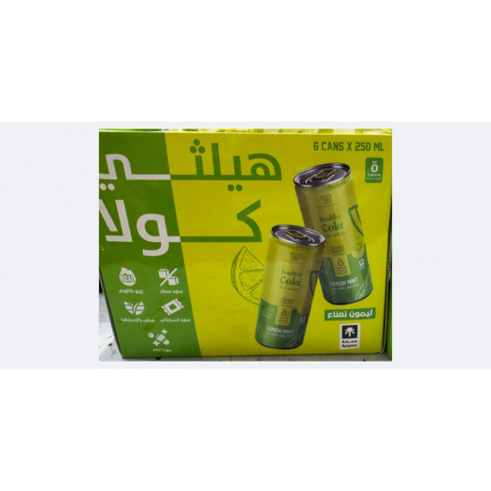 هيلثي كولا ليمون نعناع كرتون 6 حبة *250مل هيلثي اند تيستي 