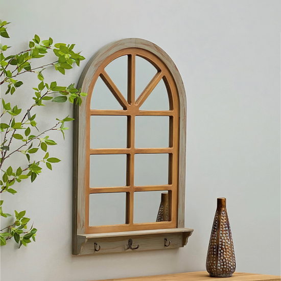 ديكور مرآة حائط اطار خشب 60×90 سم