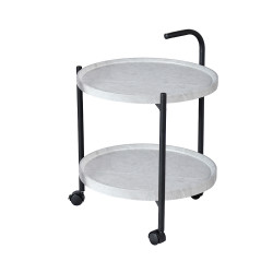 عربة تقديم 2 دور من الخشب والمعدن عربة تقديم 2 دور من الخشب والمعدن