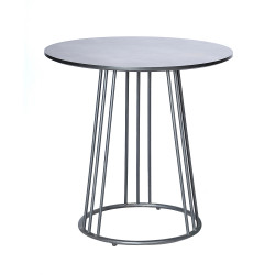 طاولة خدمة مفردة دائرية من الخشب والمعدن 70*70 سم طاولة خدمة مفردة دائرية من الخشب والمعدن 70*70 سم