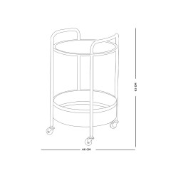 عربة تقديم 2 دور من الزجاج والمعدن عربة تقديم 2 دور من الزجاج والمعدن