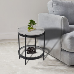 طاولة خدمة مفردة من الخشب والزجاج والمعدن 50*50 سم طاولة خدمة مفردة من الخشب والزجاج والمعدن 50*50 سم