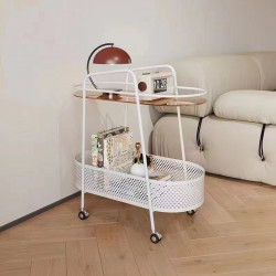 عربة تقديم 2 دور من الزجاج والمعدن عربة تقديم 2 دور من الزجاج والمعدن