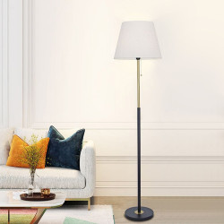 أباجورة استاند معدن أسود - ذهبي