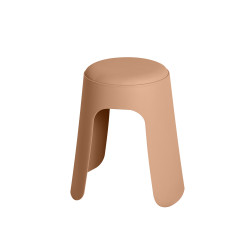 كرسي منزلي دائري مفرد بني من البلاستيك والجلد كرسي منزلي دائري مفرد بني من البلاستيك والجلد