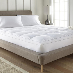 لباد سرير أبيض نفرين 200x200 سم لباد سرير أبيض نفرين 200x200 سم