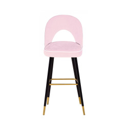 كرسي بار من المعدن والقماش وردي / اسود كرسي بار من المعدن والقماش وردي / اسود