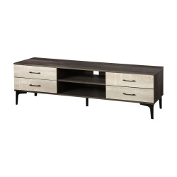 وحدة تلفزيون لون بني غامق / بيج 160 سم وحدة تلفزيون لون بني غامق / بيج 160 سم