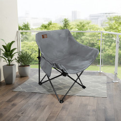 كرسي رحلات من القماش والمعدن لون رمادي كرسي رحلات من القماش والمعدن لون رمادي