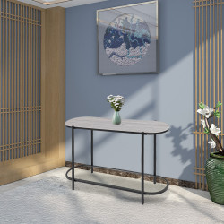 مدخل استقبال من الخشب والزجاج والمعدن لون رمادي مدخل استقبال من الخشب والزجاج والمعدن لون رمادي