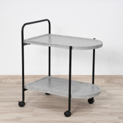 عربة تقديم 2 دور من الخشب والمعدن عربة تقديم 2 دور من الخشب والمعدن