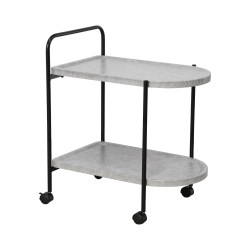 عربة تقديم 2 دور من الخشب والمعدن عربة تقديم 2 دور من الخشب والمعدن