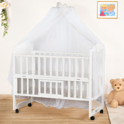 سرير أطفال بناموسية 2 دور من الخشب سرير أطفال بناموسية 2 دور من الخشب