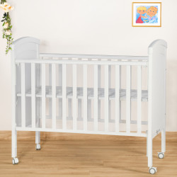 سرير أطفال بناموسية من الخشب والمعدن سرير أطفال بناموسية من الخشب والمعدن