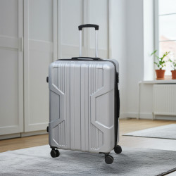 شنطة سفر كبيرة لون فضي شنطة سفر كبيرة لون فضي