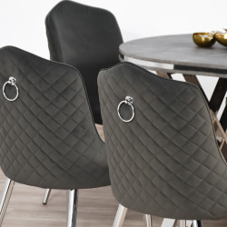 طاولة طعام خشب مع ارجل معدنية 8 كرسي طاولة طعام خشب مع ارجل معدنية 8 كرسي