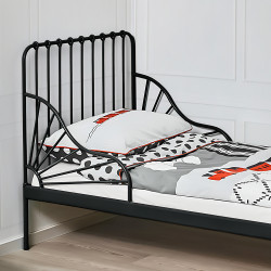 سرير معدن أسود 170X80 سم سرير معدن أسود 170X80 سم