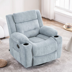 كرسي استرخاء هزاز دوار رمادي فاتح