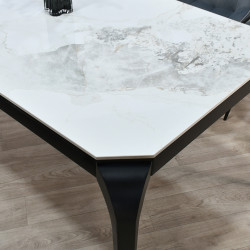 طاولة طعام رخام 6 كراسي بأرجل معدنية طاولة طعام رخام 6 كراسي بأرجل معدنية