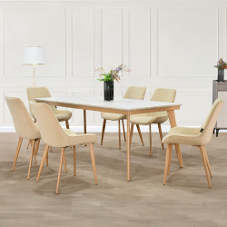 طاولة طعام مودرن خشب 6 كراسي طاولة طعام مودرن خشب 6 كراسي