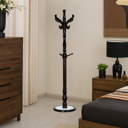 علاقة ملابس خشبية مودرن بني 190 سم علاقة ملابس خشبية مودرن بني 190 سم