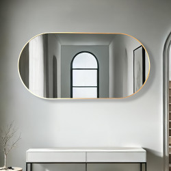 مرآة ديكور حائط بإطار ذهبي 60×120سم مرآة ديكور حائط بإطار ذهبي 60×120سم