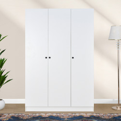 دولاب ملابس خشب أبيض 3 باب دولاب ملابس خشب أبيض 3 باب